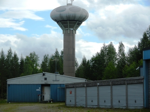 One of the two observation towers at Norrbränning bombing range.
