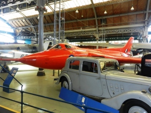 Indoor exhibits at MOSI: The Avro 707 prototype of the Avro Vulcan, now in it's last year of flying.